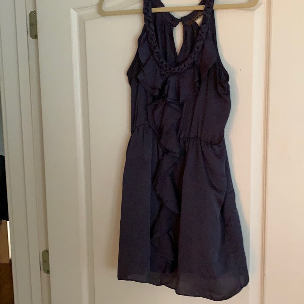 Karlie navy rope neck dress